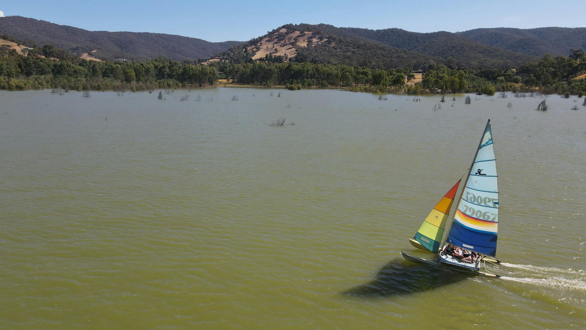 sailing near sea shore