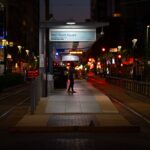 night scene at main street square houston